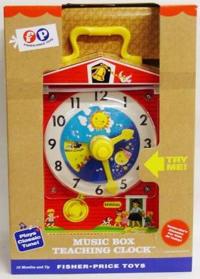 fisher price teaching clock vintage