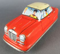 FJ (France Jouets) FJ 1960 Orange Mercedes Mechanical Clockwork Tin Car for Traffic-Control Race Set