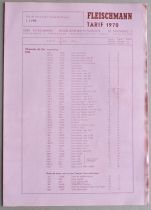 Fleischmann 1970 French Catalogue Ho N Slot Cars 55 Pages A4 + Price List 8 Pages