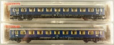 Fleischmann 8110 Ech N Db 2 Voitures 1� Cl Av�mz 111 61 80 19-70 008-6 Bleue Neuve Boite