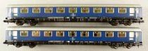 Fleischmann 8110 N Scale DB 2 x Coach Av&uuml;mz 111 61 80 19-70 008-6 Blue Mint in Box