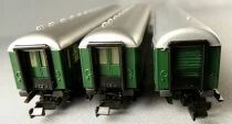 Fleischmann 8111 x 2 8100 N Scale DB 3 x Coach Green Livery Area IV Mint in Box