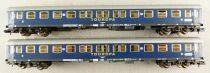 Fleischmann 8115 Ech N Db 2 Voitures Couchette  2&deg; Cl Touropa Bct&uuml;m 256 51 80 50-80 544-2 Bleue Neuve Boite