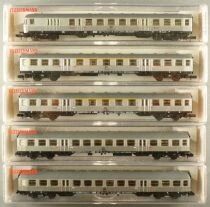 Fleischmann 8120 8121 x 2 8122 x 2 N Scale DB Silberling Train Set 5 x Coach Mint in Box