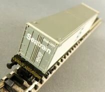 Fleischmann 8240 Ech N Db Wagon Porte Conteneur Seatrain 2 Essieux Lbs (BTmms) 21 80 411 7 882-1 Neuf Boite