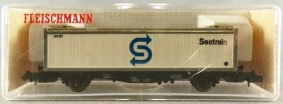Fleischmann 8240 N Scale Db White Seatrain Container Wagon 2 Axles Lbs (BTmms) 21 80 411 7 882-1 Mint in Box