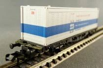 Fleischmann 8242 N Scale Db Container ́World Transport Agency Ltd Wagon 2 Axles Lbs (BTmms) 21 80 411 7 882-1 Mint in Box