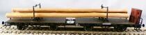 Fleischmann Ho Db Double Wagon &agrave; Gu&eacute;rite &agrave; Essieux Transport de Grumes Tbe sans Boite