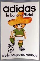 Football - Autocollant - Adidas le Ballon Officiel de la Coupe du Monde Mexico 1970