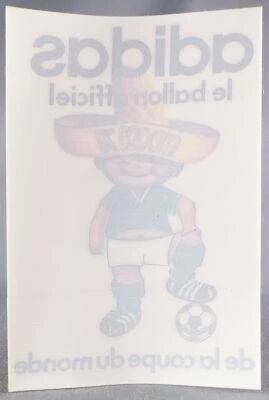 Football - Autocollant Vitre - Adidas le Ballon Officiel de la Coupe du Monde Mexico 1970