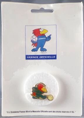 Football - Coupe du Monde Fifa France 1998 - Pin\'s Footix Ballon au Pied - Neuf Blister