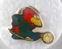 Football - Coupe du Monde Fifa France 1998 - Pin\'s Footix Ballon au Pied - Neuf Blister