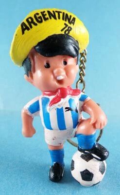 Football - Gauchito Mascotte Coupe du Monde Argentina 19�8 - Figurine Pvc Porte Cl�