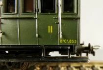 Fradis Ho Sncf Petite Ceinture Voiture 2&egrave;me/3&egrave;me classe 2 Essieux &agrave; Porti&egrave;res Lat&eacute;rales & Marchepieds B2 C4 853 Proche Neuf sans