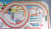 France Jouet Technofix 295 Boxed Traffic Control with 3 Mechanical Tin Cars Complete
