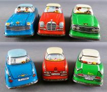 France Jouet Technofix 295 Boxed Traffic Control with 3 Mechanical Tin Cars Complete