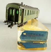 France Trains 224 Ho Sncf Voiture Mixte 3&egrave;me Classe/Fourgon C5D myi 44073 Vert Epoque III Neuve Boite