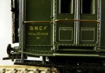 France Trains 269 Ho Sncf Fourgon &agrave; Vigie Dd2 myi 24510 Vert Eclairage Epoque II/III Neuve Boite