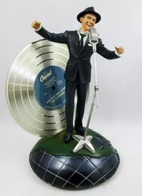 Frank Sinatra - Franklin Mint - Statuette 17cm sonore \ I\'ve got the world on a string\ 