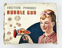 Friction Powered Bubble Gun - Vintage Tin Toy (Daiya 1960\'s)
