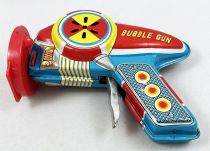 Friction Powered Bubble Gun - Vintage Tin Toy (Daiya 1960\'s)