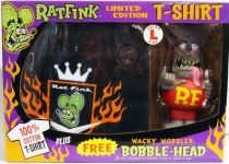 Funko - Rat Fink - Wacky Wobbler & T-Shirt Limited Edition set