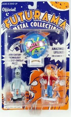 Futurama - Rocket USA - Figurines m�tal : Bender & Fry