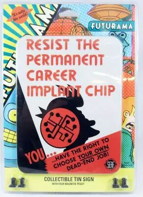 Futurama - Rocket USA - Pancarte murale m�tallique \ Resist\ 