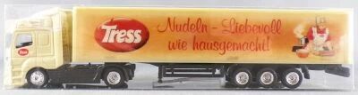 Gabotex Ho 1/87 Camion Mercedes-Benz Actros Cr�me & Remorque Pates Tress Neuf en Boite