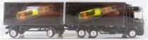 Gabotex Ho 1/87 Camion Mercedes-Benz Actros Noir & Remorque Bi&egrave;re Schweiger Neuf en Boite
