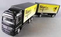 Gabotex Ho 1/87 Camion Mercedes-Benz Actros Noir & Remorque Bi&egrave;re Tolzer