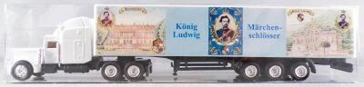 Gabotex Ho 1/87 Camion Peterbilt 379 Blanc & Remorque Ch�teaux de Contes de F�es du Roi Ludwig Neuf en Boite