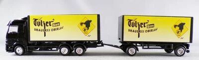 Gabotex Ho 1:87 Mercedes-Benz Actros Black Truck & Tolzer Beer Road Trailer