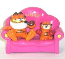 Garfield - Bully PVC Figure - Garfied as Opa on sofa with mini Boxer Garfield