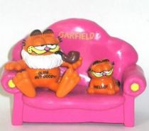 Garfield - Bully PVC Figure - Garfied as Opa on sofa with mini Hello Garfield