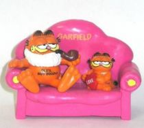 Garfield - Bully PVC Figure - Garfied as Opa on sofa with mini Love Garfield