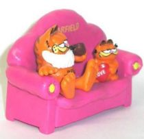 Garfield - Bully PVC Figure - Garfied as Opa on sofa with mini Love Garfield