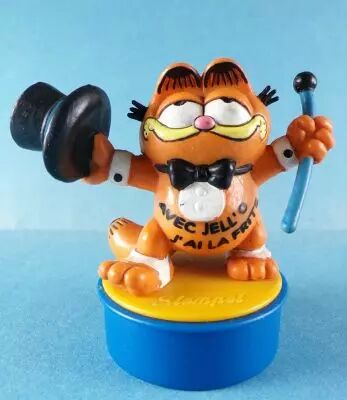 Garfield - Figurine PVC Bully - Garfield avec Canne et Gibus Tampon Encreur
