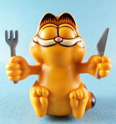 Garfield - Hong Kong PVC Figure - Garfied with Fork & Knife