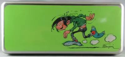 Gaston - Desobry Rectangular Tin Cookie Box - Gaston running