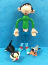 Gaston - Quick Bendable Figure - 12cm Gaston & Cat and Bird