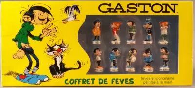 Gaston Lagaffe - 2013 Alcara Mint in Box Complete Set 12 Shiny Porcelain Bean-figures