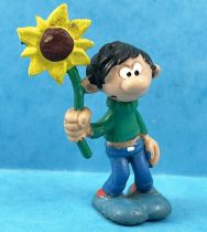 Gaston Lagaffe - Figurine PVC Bully - Gaston avec fleur de tournesol