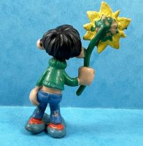 Gaston Lagaffe - Figurine PVC Bully - Gaston avec fleur de tournesol