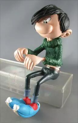 Gaston Lagaffe - Figurine R�sine 19cm - Gaston Conducteur Voiture T�te Pivotante Amovible