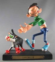 Gaston Lagaffe - Figurine Résine Plastoy - Chat Botté
