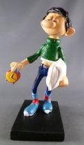 Gaston Lagaffe - Figurine Résine Plastoy - Gaston avec Réveil & Oreiller (Neuf en Boite)