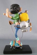 Gaston Lagaffe - Figurine Résine Plastoy - Hélice à moteur pour patineur