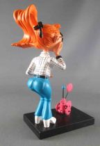 Gaston Lagaffe - Figurine Résine Plastoy - Mlle Jeanne & Mini Robot Rose et Bleu