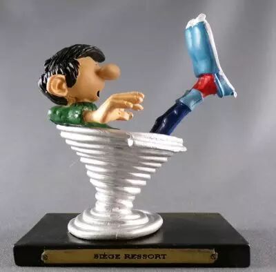 Gaston Lagaffe - Figurine R�sine Plastoy - Si�ge Ressort